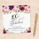 Search for 100th birthday guest books Floral