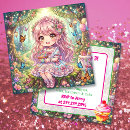 Search for anime birthday invitations Pink