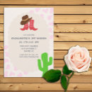 Search for cactus birthday invitations Western