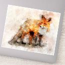 Search for fox painting stickers Illustration