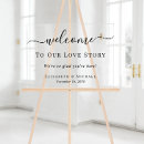 Search for our love story wedding signs Elegant