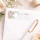 Search for pink rose return address labels Blush pink floral
