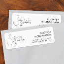 Search for 60th return address labels Minimal typography simple