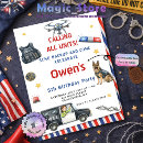 Search for cops and robbers invitations Policeman