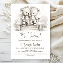 Search for teddy bear twin shower invitations Cute