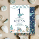 Search for whale birthday invitations Watercolor