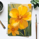 Search for yellow watercolor flowers postcards Floral