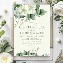 Search for modern gender reveal invitations Greenery