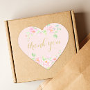 Search for blush pink gold baby shower stickers Thank you