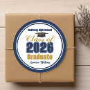 Search for blue and gold graduation stickers Graduate