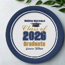Search for blue and gold graduation plates Modern