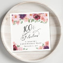 Search for 100th birthday napkins Floral