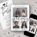 Search for two graduates invitations Black and white