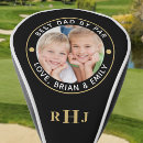 Search for black and gold golf head covers Best dad by par