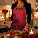 Search for romantic floral design aprons Vintage roses