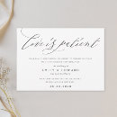Search for love is patient wedding invitations Postponement