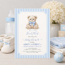 Search for blue teddy bears baby shower invitations For kids
