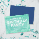 Search for aqua birthday invitations Stylish