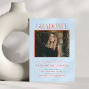Search for orange and blue graduation invitations Modern