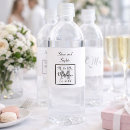 Search for wedding water bottle labels Monogrammed