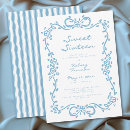 Search for blue floral birthday invitations Modern