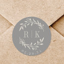Search for rustic monogram wedding stickers Modern