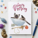 Search for cute cat birthday cards Watercolor