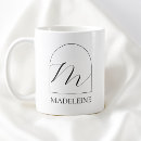 Search for m initials mugs Monogrammed