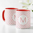 Search for polka dot monogram mugs Modern