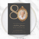 Search for formal 80th birthday invitations Gold
