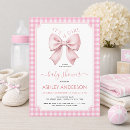Search for pink gingham baby shower invitations Baby girl