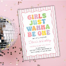 Search for girls just wanna invitations Colourful