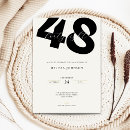Search for 48th birthday invitations Elegant