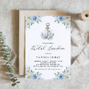 Search for floral nautical bridal shower invitations Watercolor