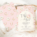 Search for doughnut 2nd birthday invitations Two sweet birthday