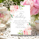 Search for floral 75th birthday invitations Feminine