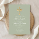 Search for green first communion invitations Modern