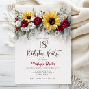 Search for red roses 18th birthday invitations Elegant