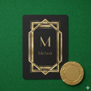 Search for geometric playing cards Black and gold