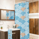 Search for japanese style shower curtains Wave pattern