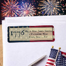 Search for usa flag return address labels Red white and blue