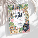 Search for four ever wild birthday invitations Young wild and three