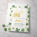 Search for lucky one 1st birthday invitations St patricks day