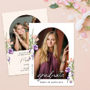 Search for floral graduation invitations High school graduate