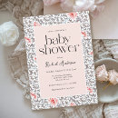 Search for feminine baby shower invitations Vintage