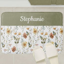 Search for boho bath mats Wildflower pattern