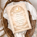 Search for golden baby shower invitations Moon and stars