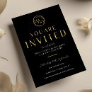 Search for black gold corporate event invitations Logo