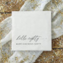 Search for 80th birthday napkins Black and white