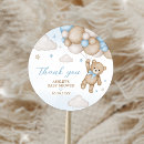 Search for baby shower for boy stickers We can bearly wait